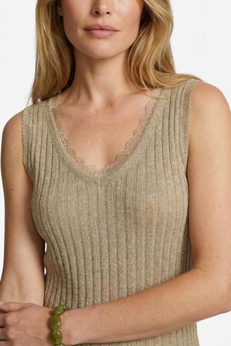 C&S Karita Knit Pullover Khaki | Feliz
